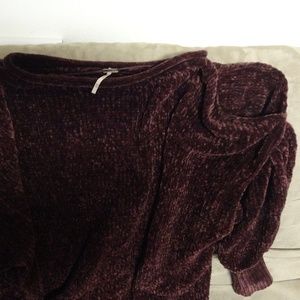 Free People Pink open shoulder sweater size S